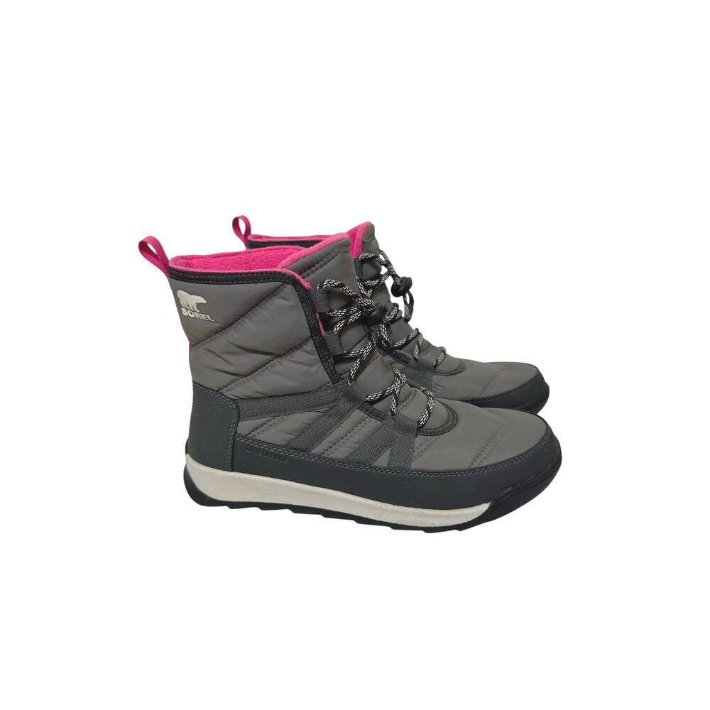 Sorel Whitney II Insulated Waterproof Winter Boots Gray Pink Girls Women Size 7